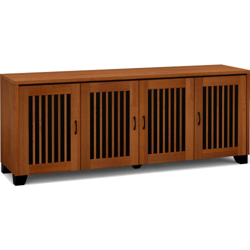 Sonoma 347 85" TV Stand AV Cabinet in American Cherry w/ Vertical Slat Doors